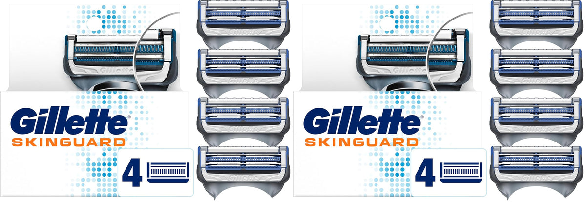 Gillette 4 Count (Pack of 2) / 4 Refills / WHITE Cartridges