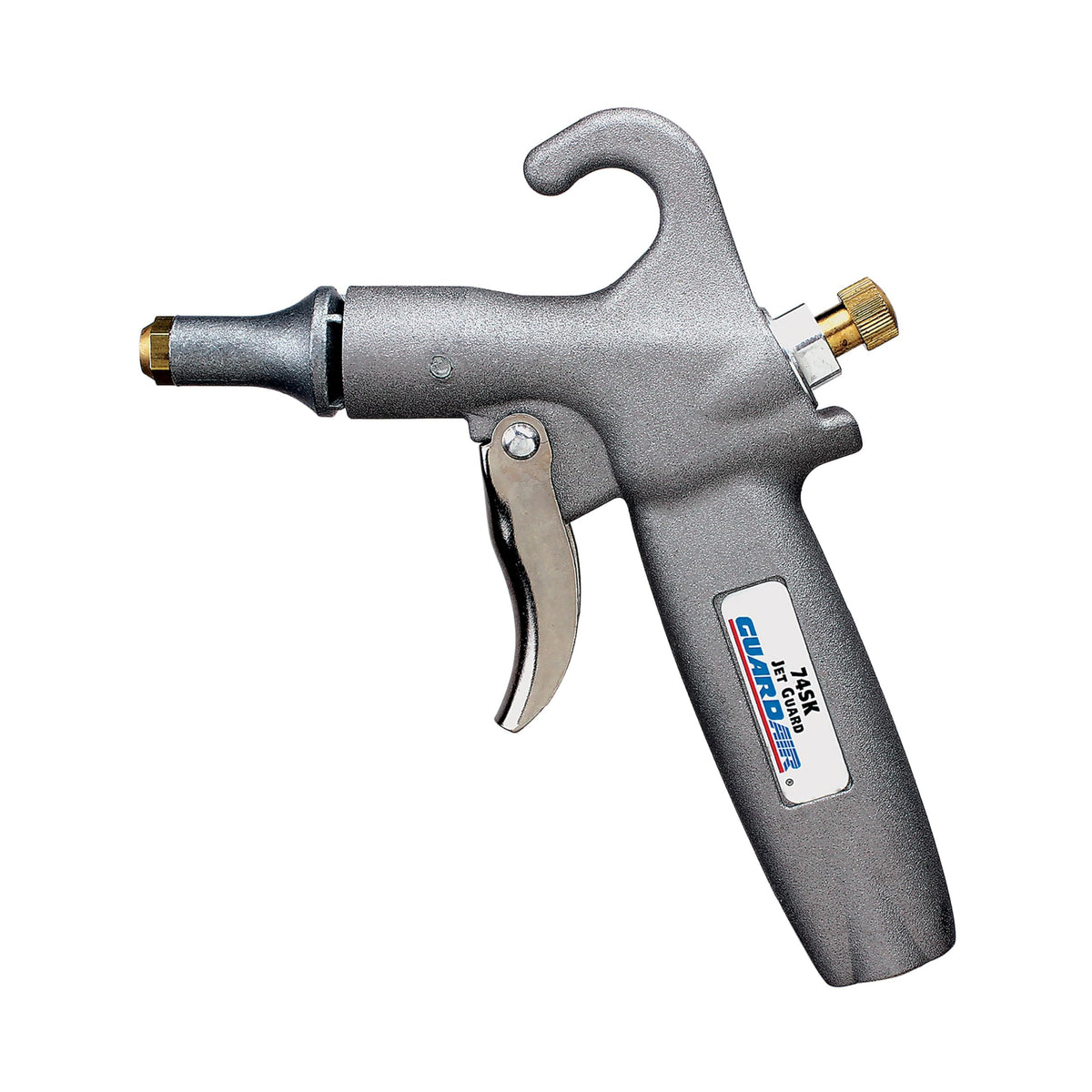 Jet Guard with Volume Control Safety Air Blow Gun OSHA Compliant Air Cone Nozzle Protects Against Chip Fly-Back 6.75 INCH by Guardair – 6.75 INCH, Metal, Metallic, Model 74SK