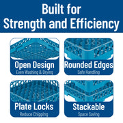 Carlisle FoodService Products RP-14 Blue Color – Polypropylene OptiClean All Purpose Plate and Tray Rack