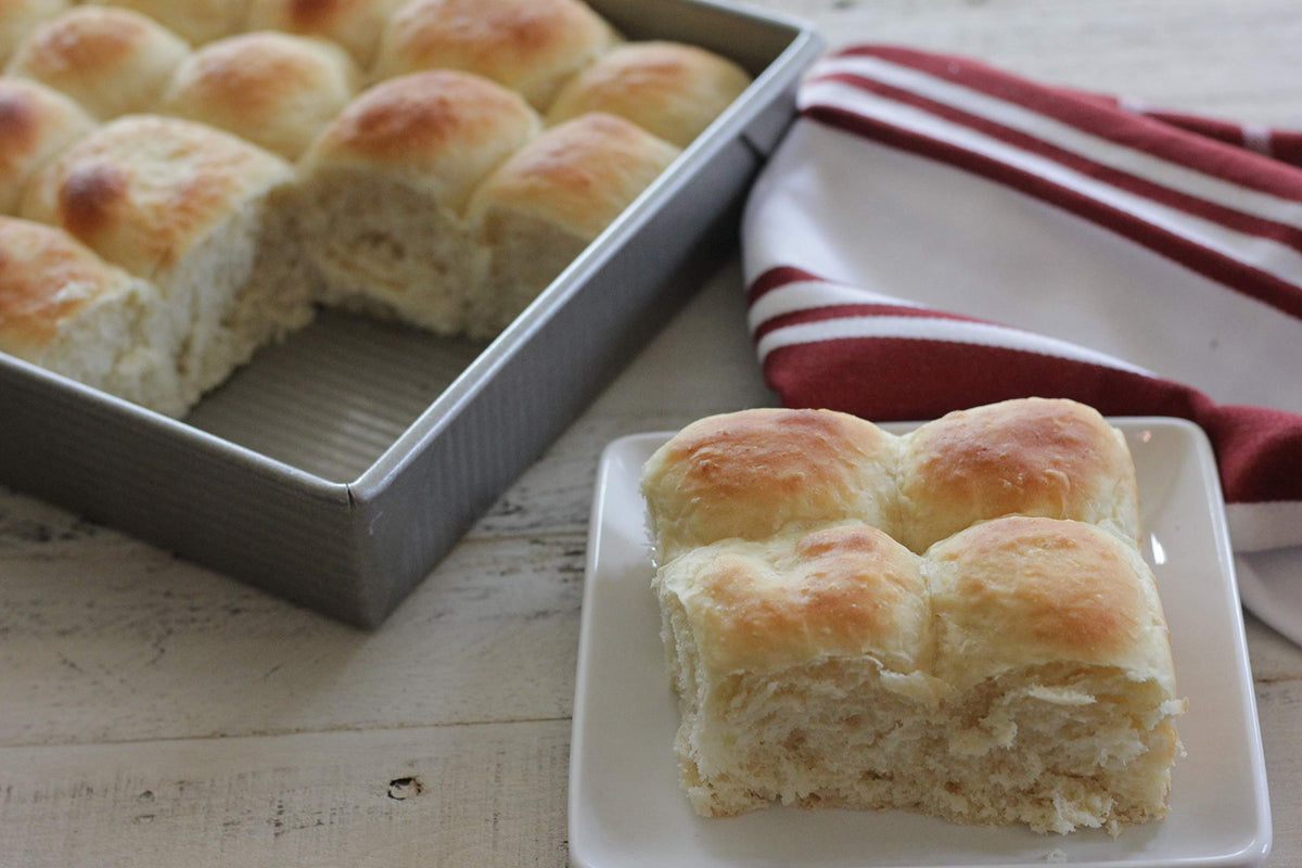 Bread Loaf Pan + Rectangular Cake Pan | Nonstick & Quick Release Coating | Made in USA by USA Pan – 1 Pound, 13 inches, Alloy Steel, Silver