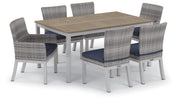 Travira 63" Rectangular Dining Table - Tekwood Vintage by Oxford Garden – 63-Inch, Vintage Tekwood Top, Grey, Model TV63TAV-PC.F