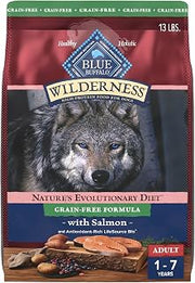 Blue Buffalo Wilderness Salmon Adult Dry Dog Food, Grain-Free, 13 lb