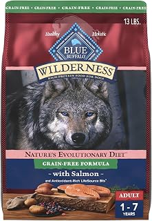 Blue Buffalo Wilderness Salmon Adult Dry Dog Food, Grain-Free, 13 lb