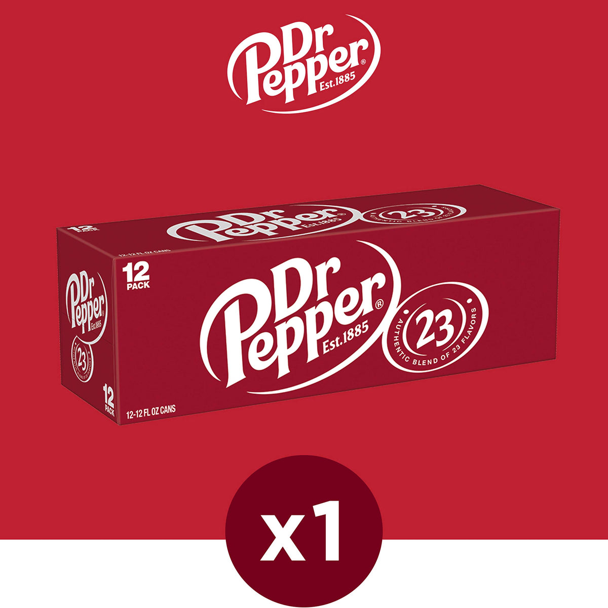 Dr Pepper Regular / 12 Fl Oz (Pack of 24) / 12 Soft Drinks