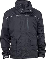 TINGLEY J27113 Icon LTE Waterproof Jacket With Attached Hood, Medium, Black | Polyurethane on 75 denier ripstop polyester, Premium features for multipurpose applications, Lightweight