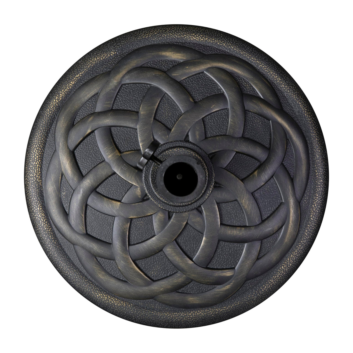 Kona Universal Cement Umbrella Base by Flash Furniture – 19.25", Steel, Plastic, Cement, Bronze, Model GM-UB19-BRNZ-GG