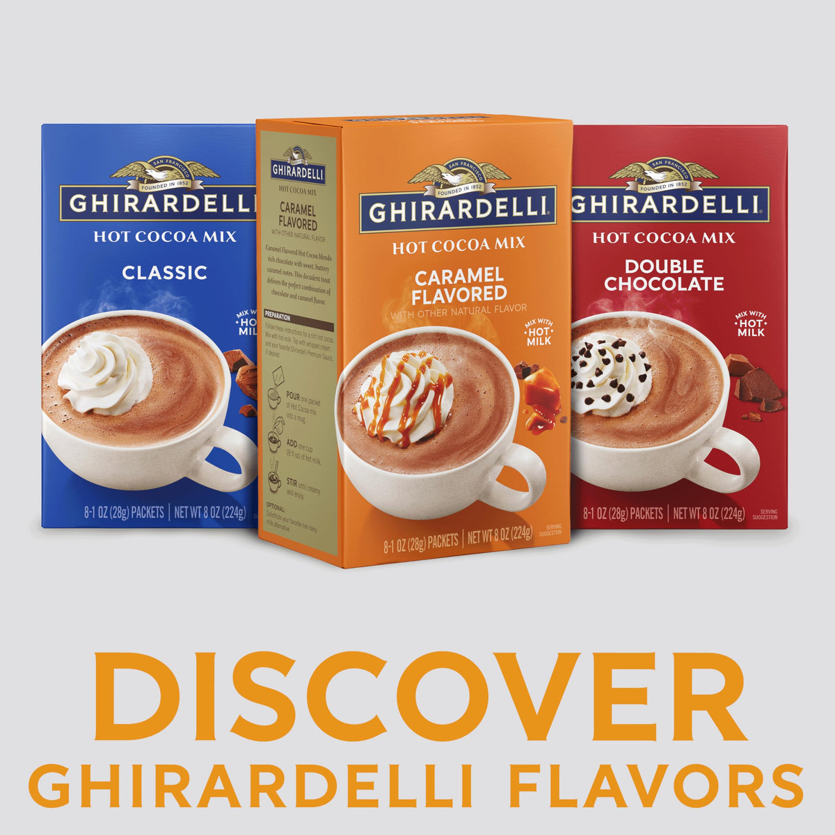 Ghirardelli Caramel / 8 ct (Pack of 8) / Chocolate Cocoa