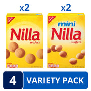 Wafers Vanilla Wafer Cookies Variety Pack – 11 Ounce (Pack of 4), Pack of 4