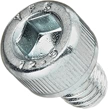 Alloy Steel Socket Cap Screw, Zinc Plated Finish, Internal Hex Drive, Meets ASME B18.8, 1/2" Length, Fully Threaded, #10-32 UNF Threads, Imported (Pack of 100)