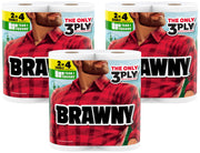 Brawny 6 (3X2) Double Rolls (76 Sheets Each) / White / 1 Paper Towels