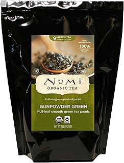 Numi Organic Tea Gunpowder Green, 16 Ounce Pouch, Loose Leaf Tea