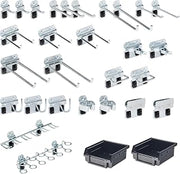 Triton Products LH3-KIT LocHook 30-Piece Zinc Plated Steel Hook and Bin Assortment for LocBoard