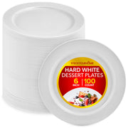Stock Your Home 100 / White / 4 Pack Pack of 25 Plates