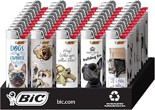 BIC Special Edition Animal Lover Series Maxi Pocket Lighters, 50-Count Tray