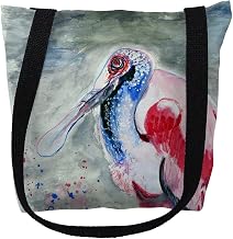 Betsy Drake TY1015M 16 x 16 in. Amelia Spoonbill Tote Bag - Medium