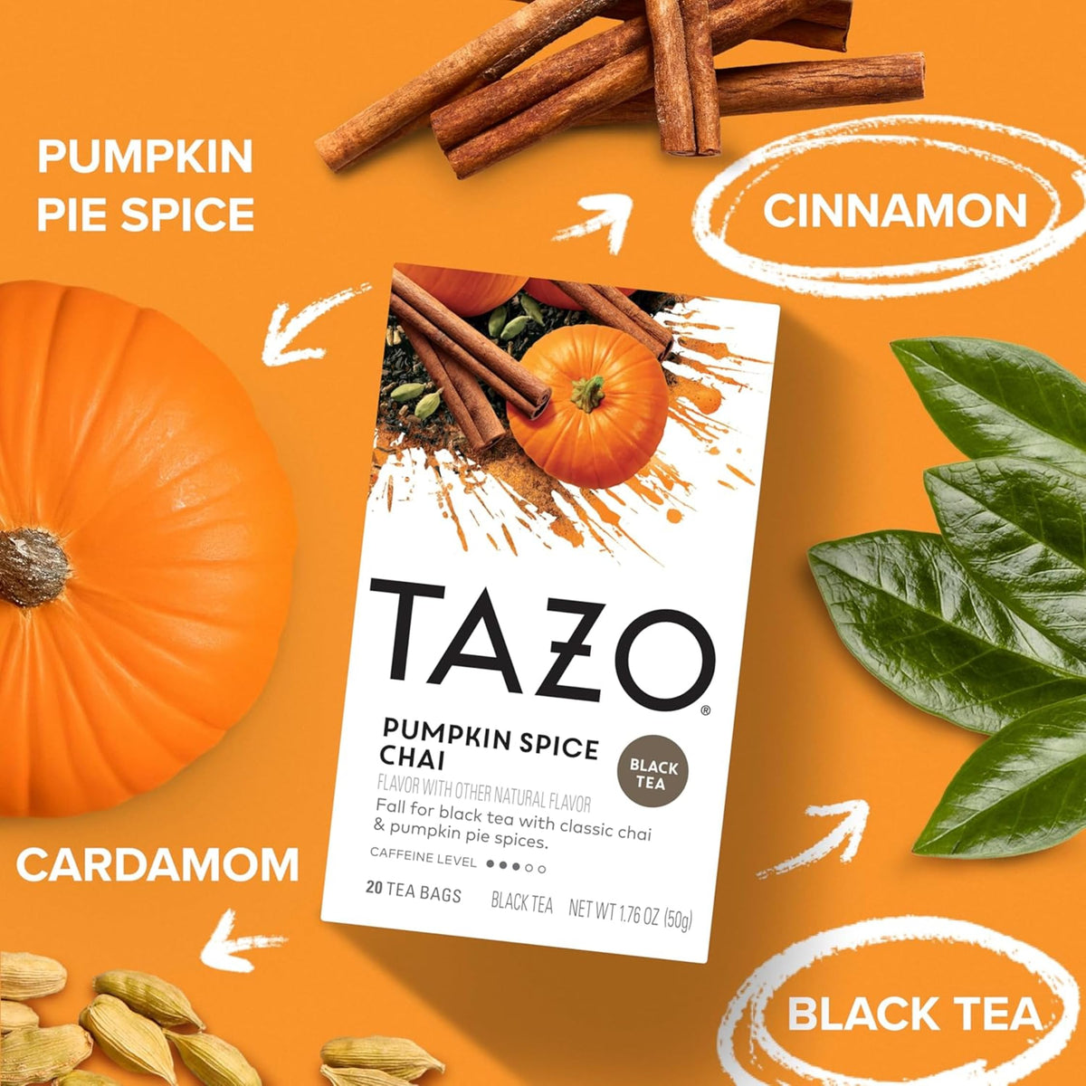 Chai Tea Pumpkin Spice 60 Bags (3 Pack) by TAZO – 20 Count (Pack of 3), Pack of 3, Model 1066916382