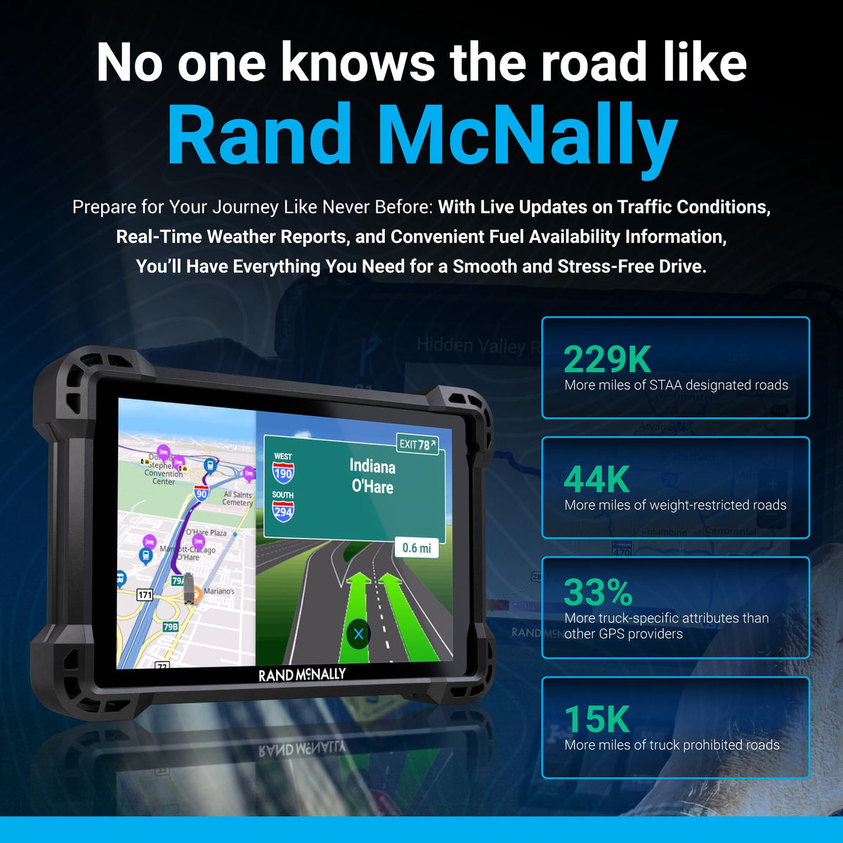 Rand McNally Rand Tablet 7 in (NEW) / 7 inch / Black Car Electronics