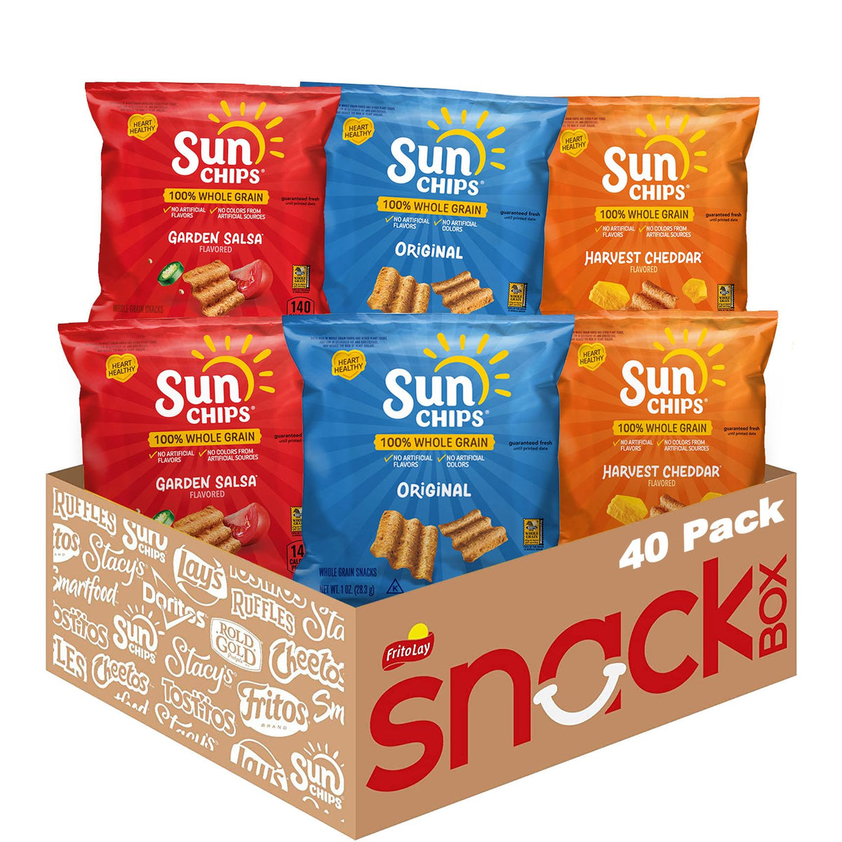 Sunchips Variety Pack / 40 Count (Pack of 1) / 1 Chips & Crisps
