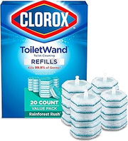 Clorox ToiletWand Toilet Cleaner Refills, Toilet brush, Rainforest Rush, 20 Count