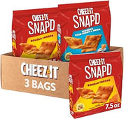 Cheez-It Snap'd, Cheese Crackers Chips, Thin Crisps, Lunch Snacks, Variety Pack, 22.5oz Box (3 Bags)