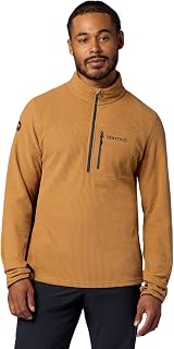 MARMOT AirFleece Performance Men's 1/2 Zip Fleece — Lightweight Stretch Midlayer — Hiking, Travel & Everyday Use