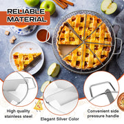 Ziliny Cake Divider Set, 10.6 Inch Stainless Steel, 2 Pack for 8 and 6 Slices