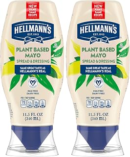 HELLMANN'S Vegan Dressing and Spread Vegan 1 Ct for a Rich, Creamy Plant-Based Alternative to Mayo Same Great Taste, Plant Based, Free From Eggs 11.5 oz (Pack of 2)