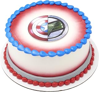 DecoPac Marvel Studios' Captain America: Brave New World Cake Topper, Captain America & Falcon Cake Decoration, Food Safe Cake Topper, Ready To Use