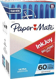 Paper Mate 2014534 InkJoy 50ST Ballpoint Pens, Medium Point (1.0mm), Blue, 60 Count