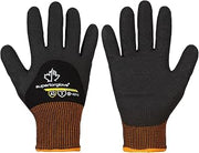 Superior Glove Winter Work Gloves - Fleece-Lined with Black Tight Grip Palms (Cold Temperatures) Black Freezer Gloves - SNTAPVCD - Size X-Large