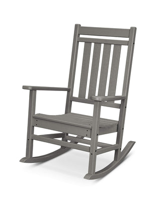 Plantation Porch Rocking Chair by Polywood – 26.25X41.25X34 Inches, High Density Polyethylene (HDPE), Slate Grey, Model R199GY
