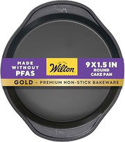 Wilton Gold Non-Stick Round Cake Pan, Made Without PFAS, 9 x 1.5 in.