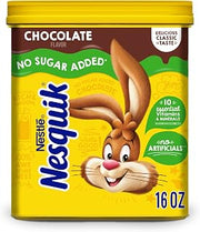 Nesquik No Sugar Added Chocolate Milk Mix Powder, 16 Oz Canister