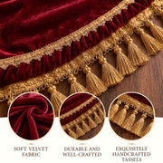 Roowest Velvet Christmas Tree Skirt, 48 Inch Octagon, Classic