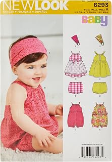 Simplicity Creative Patterns New Look 6292 Babies' Romper, Dress, Panties and Headband, A (NB-Small-Medium-Large)