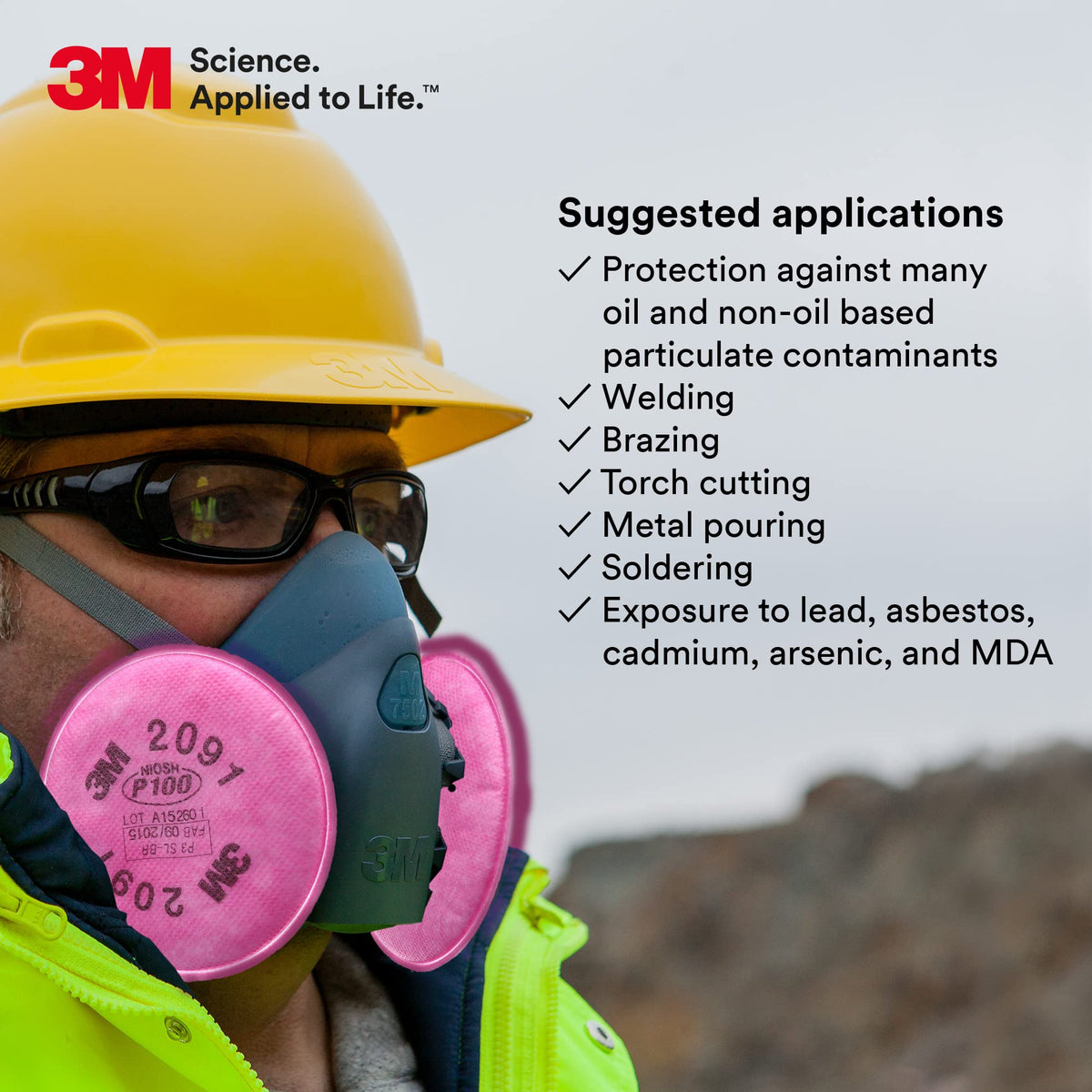 Particulate Filter by 3M – 1 Count (Pack of 2), Polypropylene (PP), Pink, Pack of 2, Model 50051131070009
