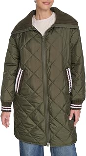 Champion Women's Mid-length Diamond Quilted Shawl Collar Jacket