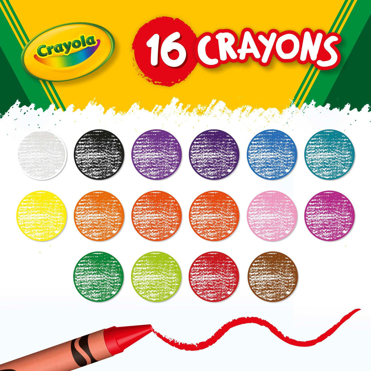 Crayola 16/Pkg / 1 Count (Pack of 1) / Crayon Size 3-5/8InchL x 5/16Inch Diameter Crayons