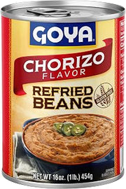 Goya Refried Pinto Beans With Chorizo, 16 Oz Can