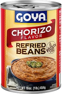 Goya Refried Pinto Beans With Chorizo, 16 Oz Can