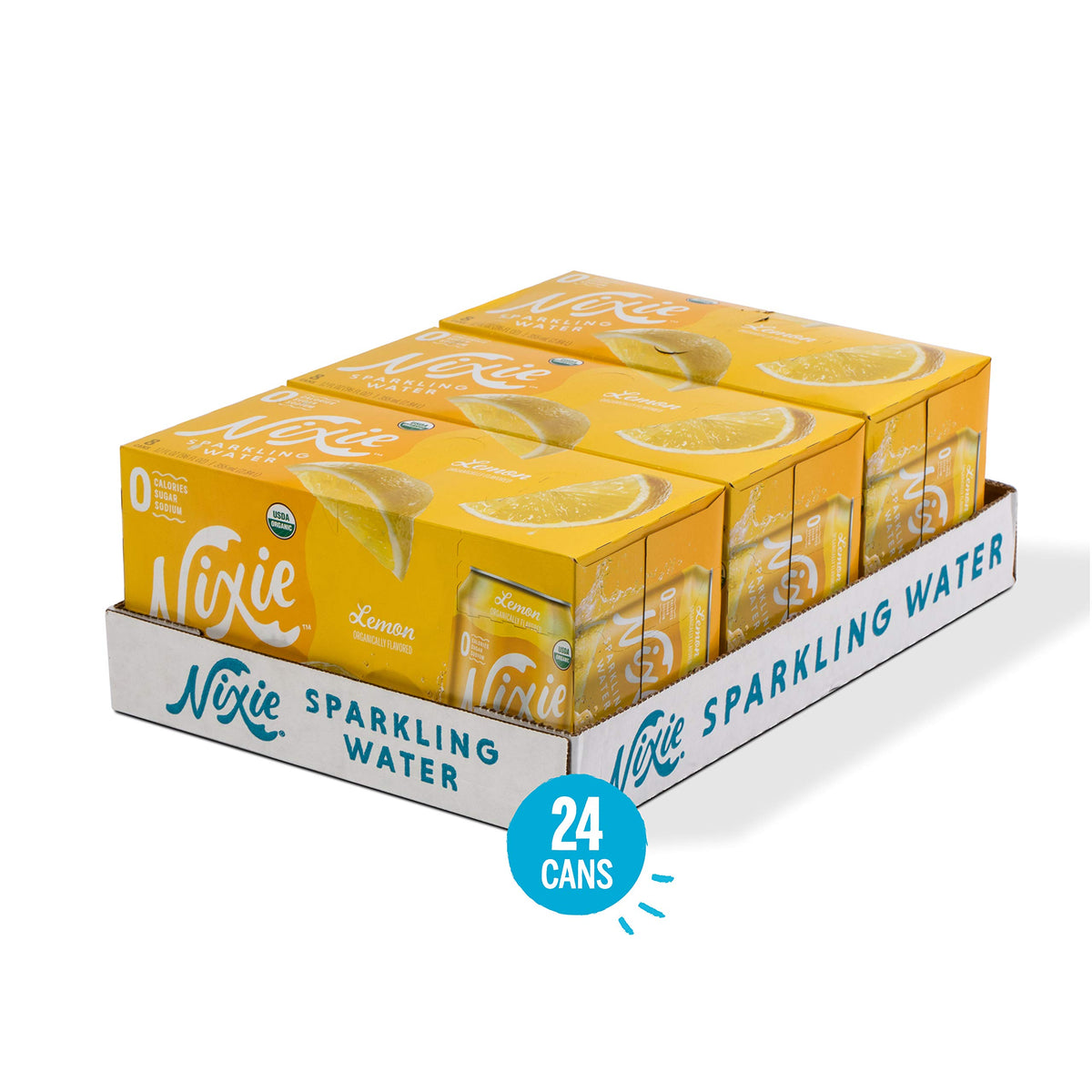 Nixie Lemon / 12 Fl Oz (Pack of 24) / 24 Carbonated Water