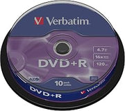 Verbatim DVD+R 4.7GB 16X DVD Blank (Pack of 10)