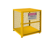 Vertical Gas Cylinder Cabinet by Durham – Alloy Steel, Yellow, Model EGCVC4-SC-50