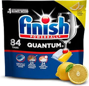 Finish Quantum Dishwasher Pods, Dishwasher Detergent Dish Soap, Lemon Scent, 84 Count