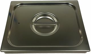PADERNO World Cuisine 7 inches by 6 1/4 inches Stainless-steel Standard Lid for Hotel Pan - 1/6