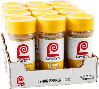 Lawry's Lemon Pepper with Zest of Lemon, 4.5 oz (Pack of 12)