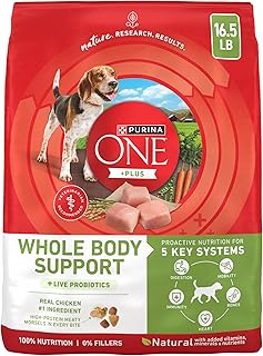 Purina ONE Plus Whole Body Support with Chicken Dry Dog Food, 16.5 lb Bag