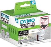 DYMO LW Durable Industrial Labels for LabelWriter Label Printers, White Poly, 3/4” x 2-1/2”, 2 Rolls of 450 (900 Total)