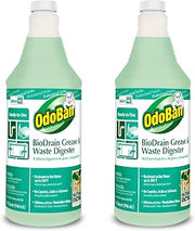 OdoBan Professional Cleaning Ready-to-Use BioDrain Grease and Waste Digester, Made in the USA, Set of 2 Bottles, 32 Ounces Each