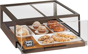 Sierra Collection – Pastry Drawer – 22.5W x 14.5D x 7.5H – Reclaimed Wood, Bronze-Painted Metal, Acrylic